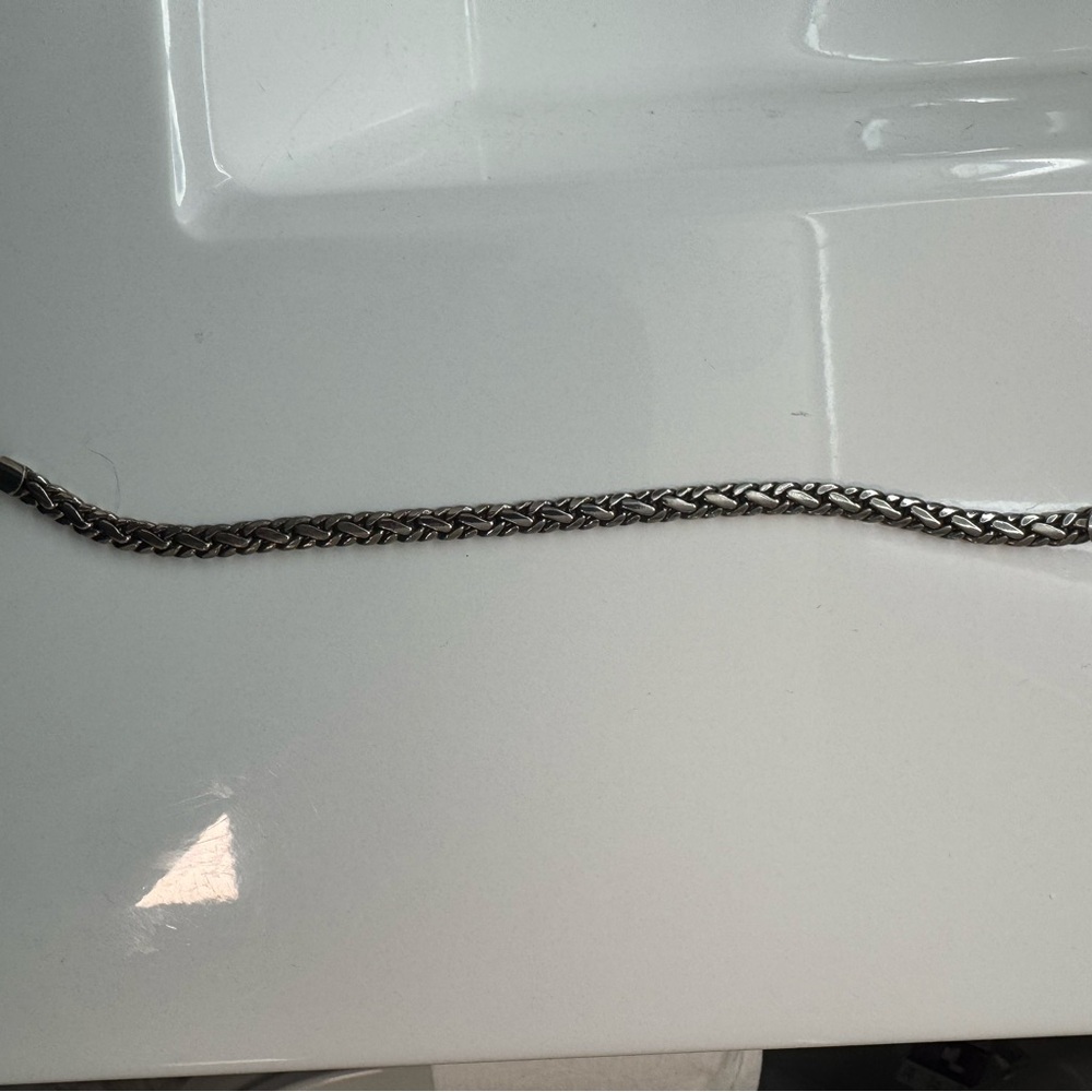 Silver Braided Chain Bracelet